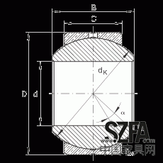 關節(jié)軸承 GE10-PB, 根據(jù) DIN ISO 12 240-1 標準，尺寸系列 K，需維護